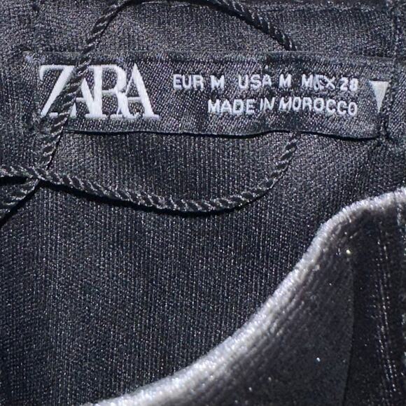 Zara Black and Gray Crop Top - Picture 4 of 14